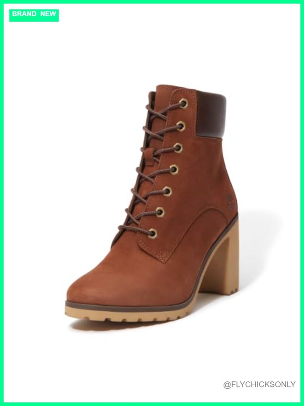 Timberland Allington Lace Up Ankle Boots Leather Block Heel